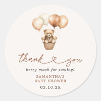 Teddy Bear Género Neutral Baby Shower Gracias