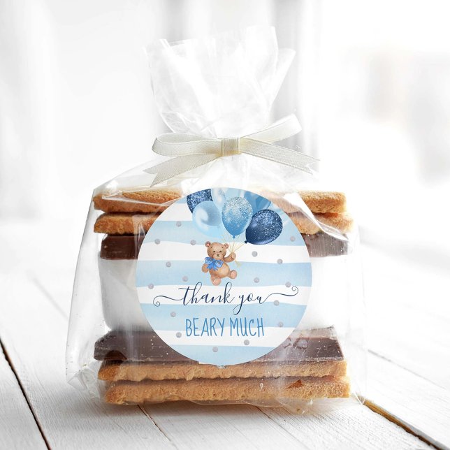 Pegatina Redonda Teddy Bear Gracias Por Favor (Subido por el creador)