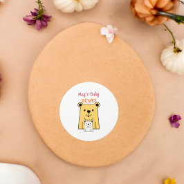 Pegatina Redonda Teddy Bear Personalizado