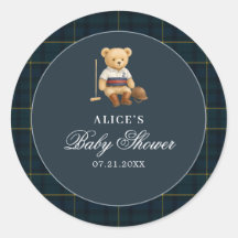 Teddy Bear Sport Navy Blue Baby Shower