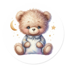 Teddy somnoliento con almohada