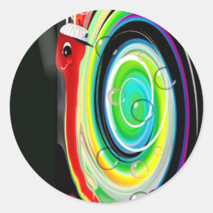 Pegatina Redonda TedTheSnail