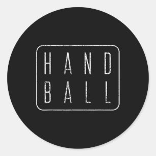 Pegatina Redonda Tee del jugador de regalo de vintage de balonmano