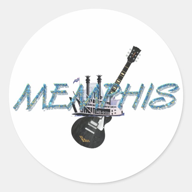 Pegatina Redonda TEE Memphis (Anverso)