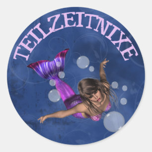 Pegatina Redonda Teilzeitnixe