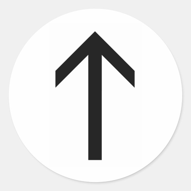 PEGATINA REDONDA TEIWAZ RUNE (Anverso)