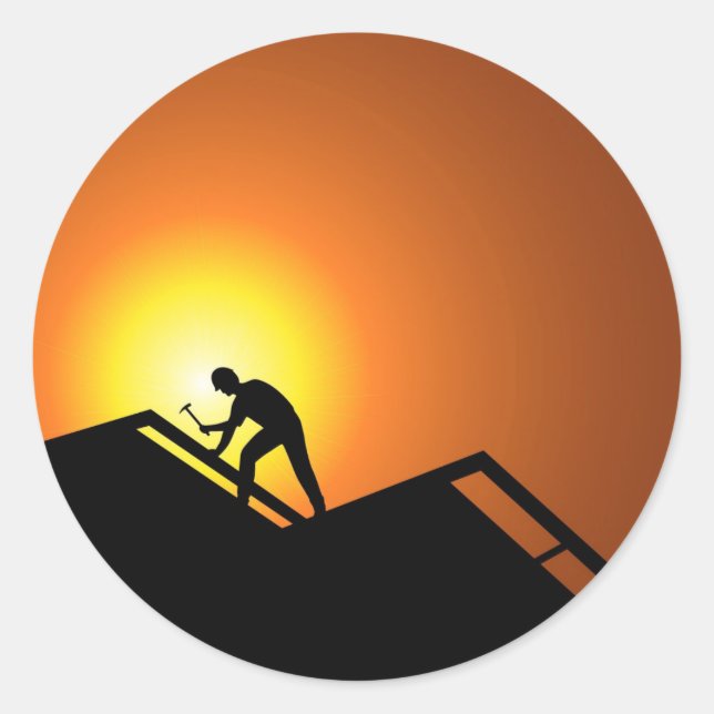 Pegatina Redonda Tejado (Anverso)