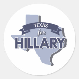 PEGATINA REDONDA TEJAS PARA HILLARY - .PNG
