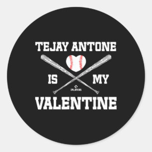 Pegatina Redonda Tejay Antone es mi San Valentín Cincinnati San Val
