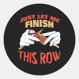 Pegatina Redonda Tejido Funny Tejido L