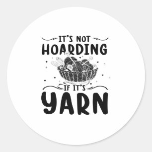 Pegatina Redonda Tejido  Regalos de Abuela de punto de coser