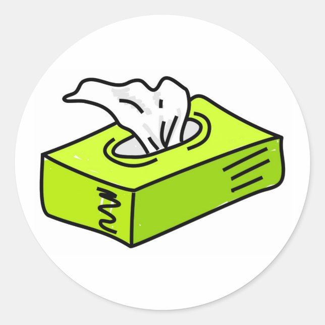 Pegatina Redonda Tejidos (Anverso)