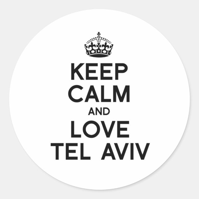 Pegatina Redonda TEL AVIV MANTENER LA CALMA -.png (Anverso)