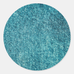 Pegatina Redonda Tela vaquera