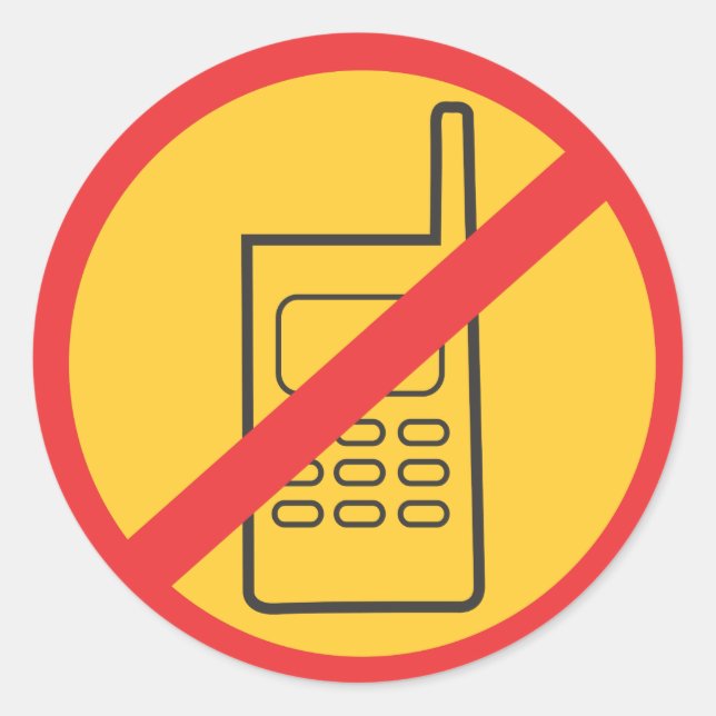 Pegatina Redonda Teléfono (Anverso)