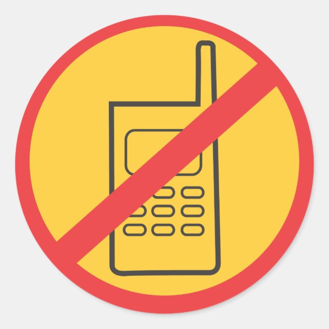 Pegatina Redonda Teléfono (Anverso)