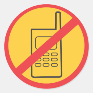 Pegatina Redonda Teléfono