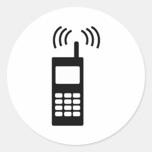 Pegatina Redonda teléfono celular celly mobil práctico
