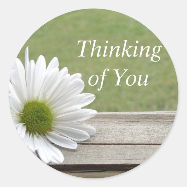 Pegatina Redonda Tema de Daisy (Anverso)