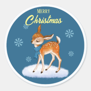 Pegatina Redonda Tema de Navidades personalizados