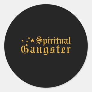Pegatina Redonda Tema Espiritual Gangster Espiritualidad