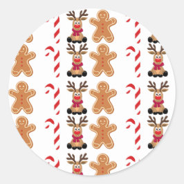 Pegatina Redonda Temas de navidades