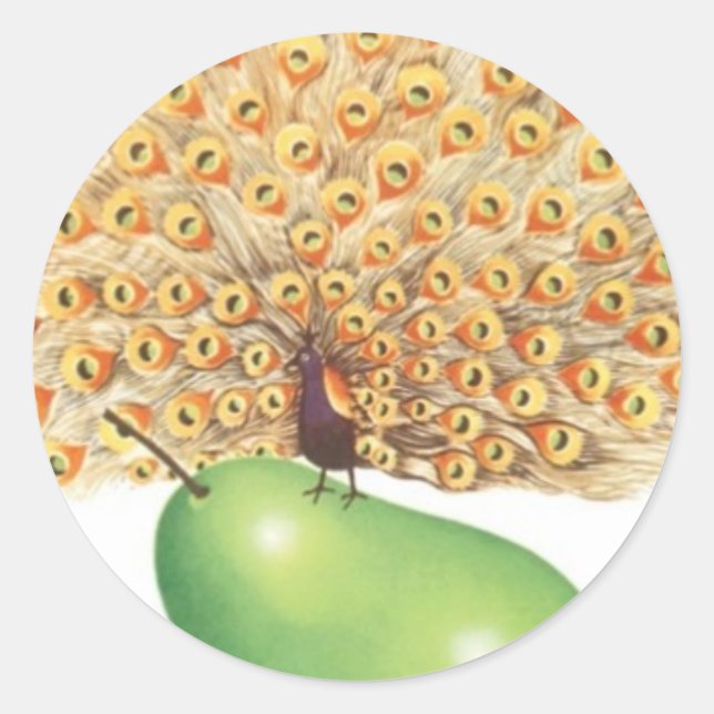 Pegatina Redonda Temo Pear (Anverso)