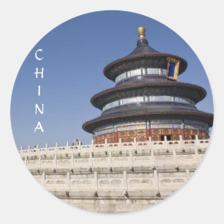 Pegatina Redonda Templo del Cielo en Beijing