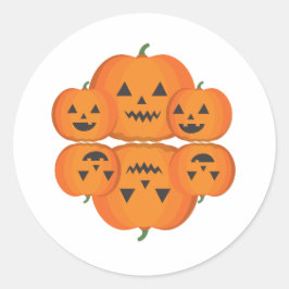 Pegatina Redonda Temporada de calabaza, especias de calabaza