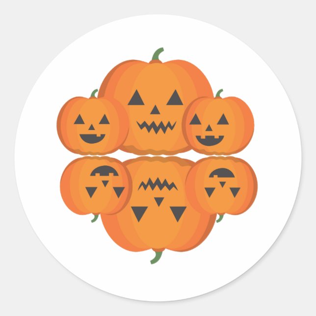 Pegatina Redonda Temporada de calabaza, especias de calabaza (Anverso)