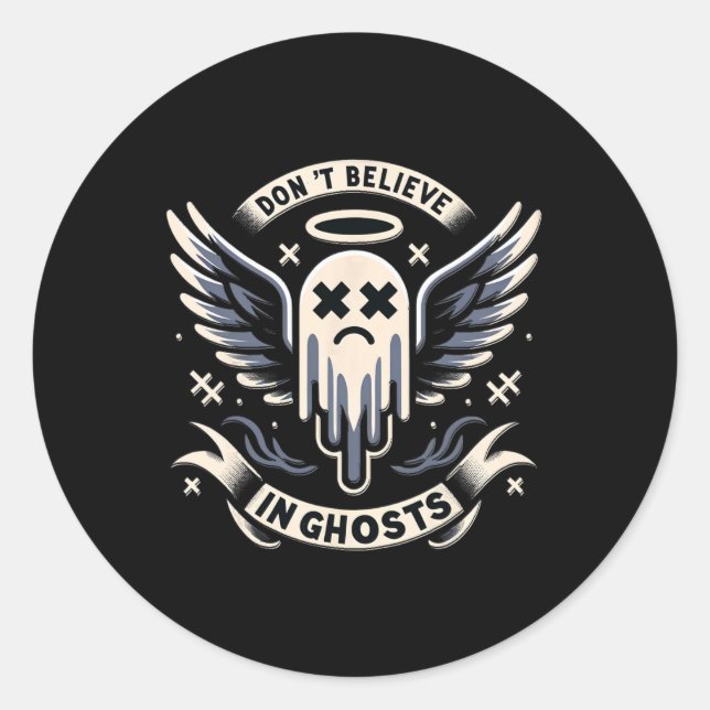 Pegatina Redonda Temporada de fantasmas de Ghost Design Cute Ghost  (Anverso)