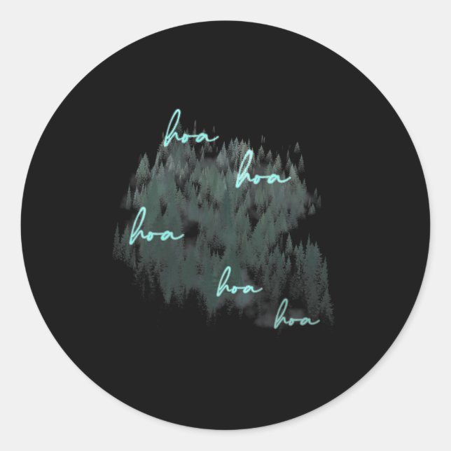 Pegatina Redonda Temporada de Hoa Hoa Hoa (Anverso)