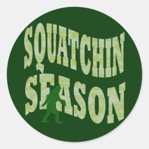 Pegatina Redonda Temporada de Squatchin
