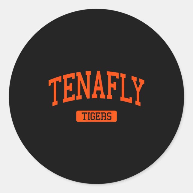 Pegatina Redonda Tenafly High School Hs Tenafly Nj Varsity Srts  (Anverso)