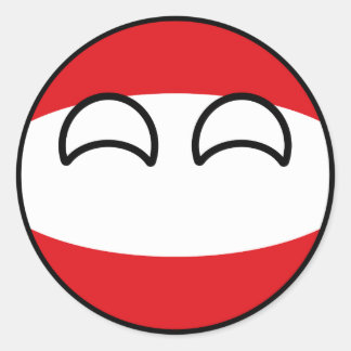 Pegatina Redonda Tendencia divertida Geeky Austria Countryball