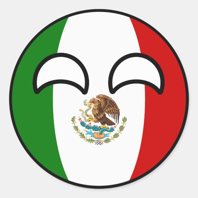 Pegatina Redonda Tendencia divertida Geeky Campeón de México (Anverso)