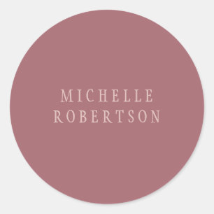 Pegatina Redonda Tendencia Rosa Dust Gold Creative Clásica Única