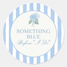 Pegatina Redonda Tendencias de Hydrangea Azul para Despedida de Sol