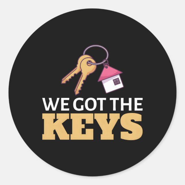Pegatina Redonda Tenemos Las Claves La Primera Vez Que El Propietar (Anverso)