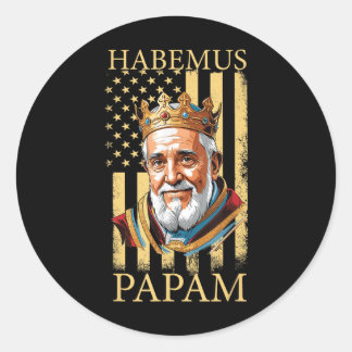 Pegatina Redonda Tenemos Un Papa_ Habemus Papam 2025 Leo Xiv