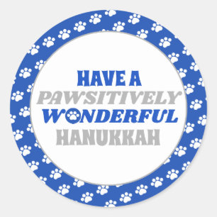 Pegatina Redonda Tener un Hanukkah maravilloso y patético
