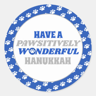 Pegatina Redonda Tener un Hanukkah maravilloso y patético