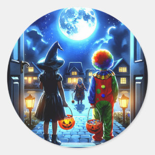Pegatina Redonda Tener una Halloween fantasmal