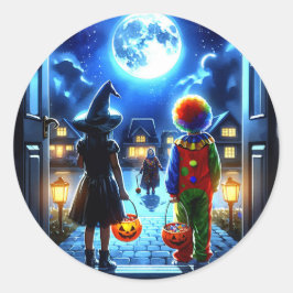 Pegatina Redonda Tener una Halloween fantasmal