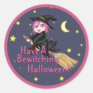 Pegatina Redonda ¡Tengan Un Halloween Beber!