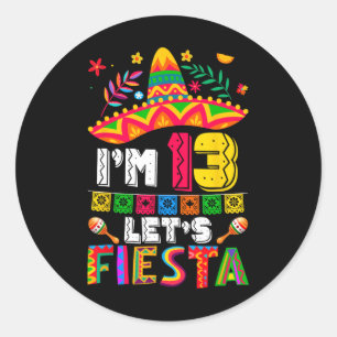 Pegatina Redonda Tengo 13 años Fiesta 13 años México