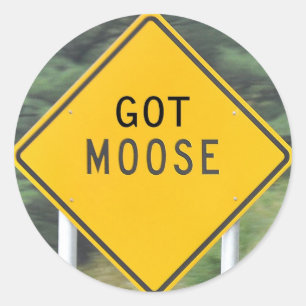 Pegatina Redonda Tengo a Moose - Pegatinas