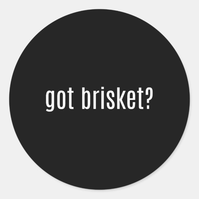 Pegatina Redonda Tengo Brisket Bbq (Anverso)