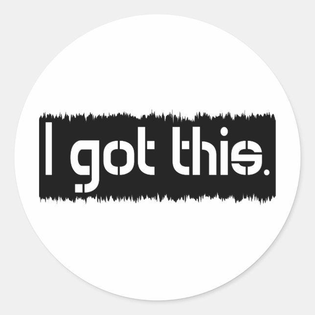 Pegatina Redonda Tengo Esto (Anverso)