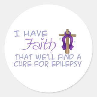 Pegatina Redonda Tengo FE Encontraremos una cura para la epilepsia